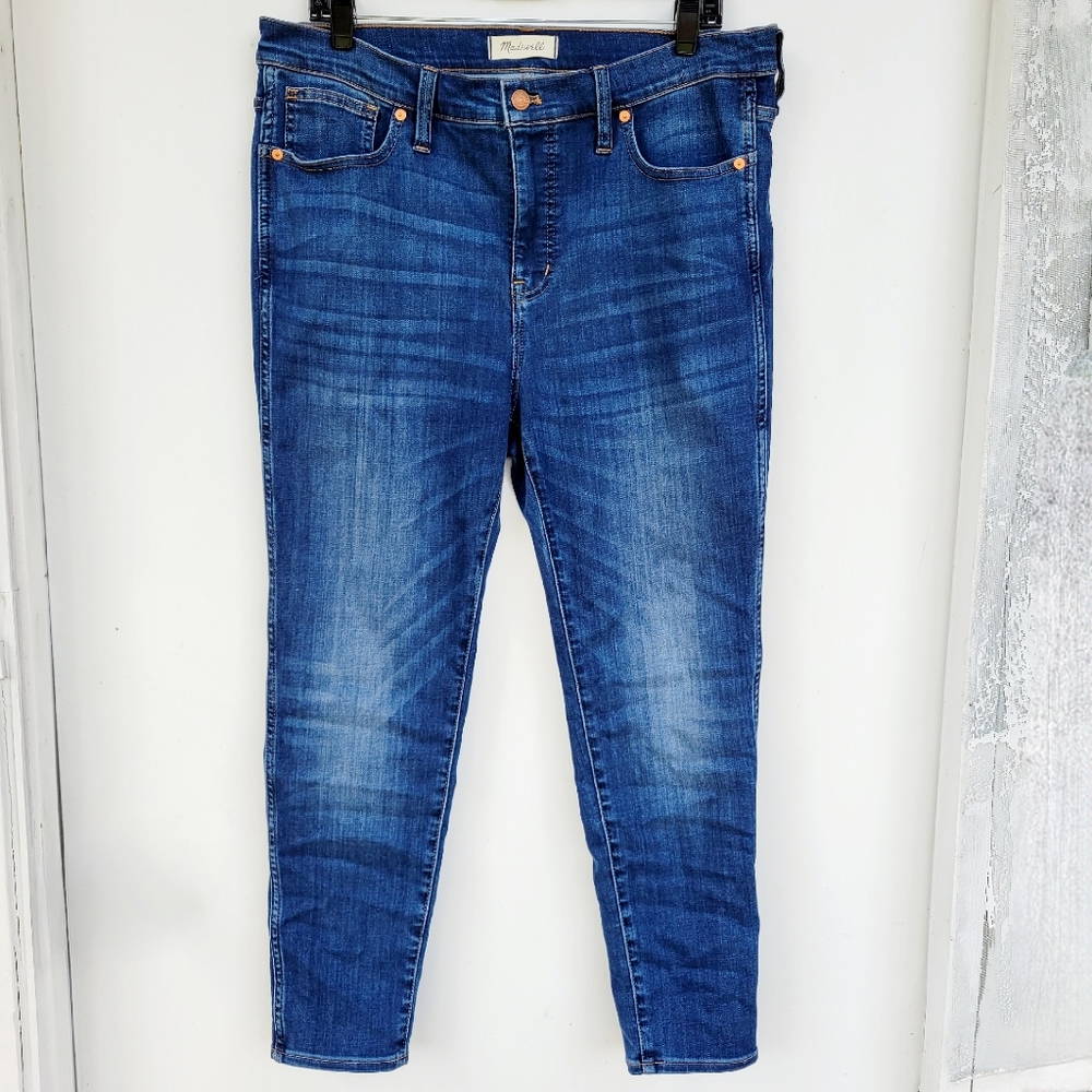 Madewell Petite 10" High-Rise Skinny Jeans in Danny Wash Size 32 - Picture 2 of 16